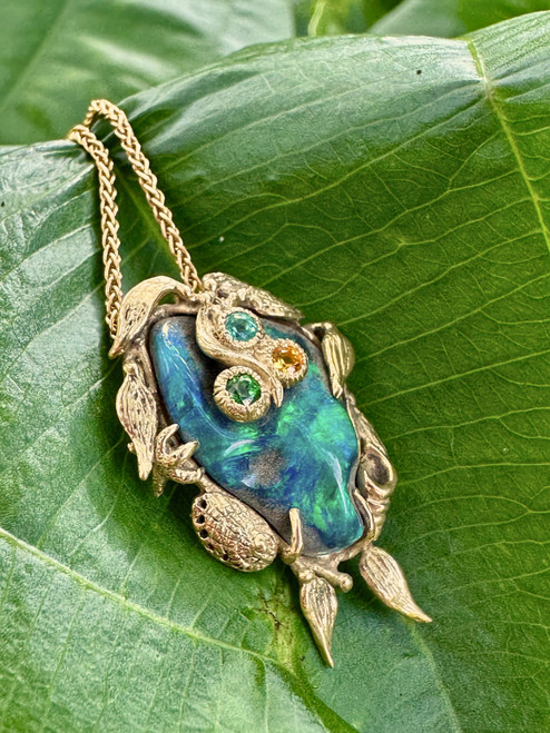 Octopus's Opal Treasure Pendant Jewelry