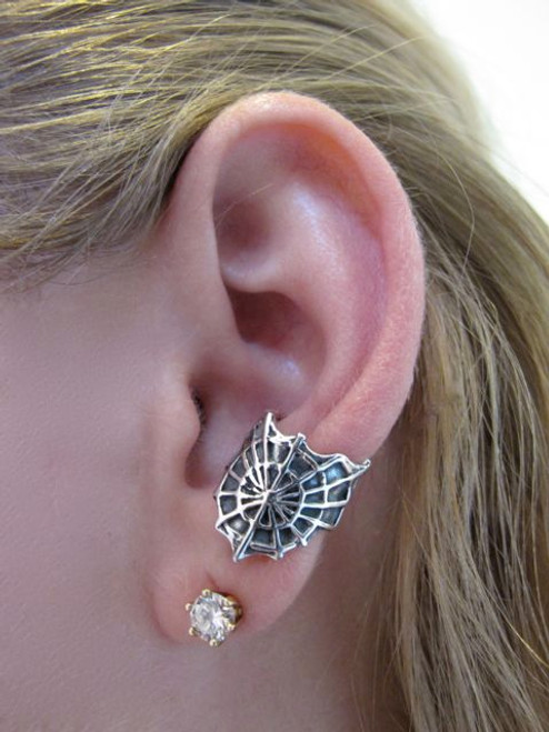 Cobweb Ear Cuff - Silver Cobweb Ear Cuff - Silver