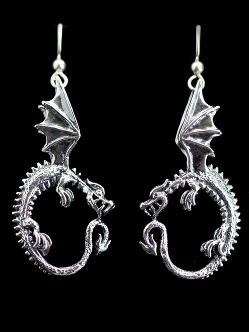 Oracle Dragon Earrings - Silver Oracle Dragon Earrings - Silver