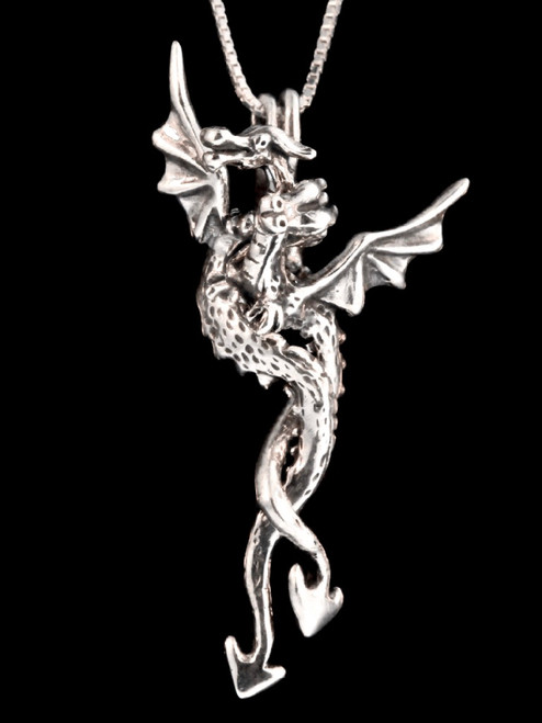Dragon Desire Pendant - Two Piece Pendant Silver