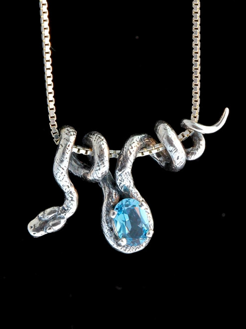 Vine Snake with Blue Topaz Vine Snake with Blue Topaz