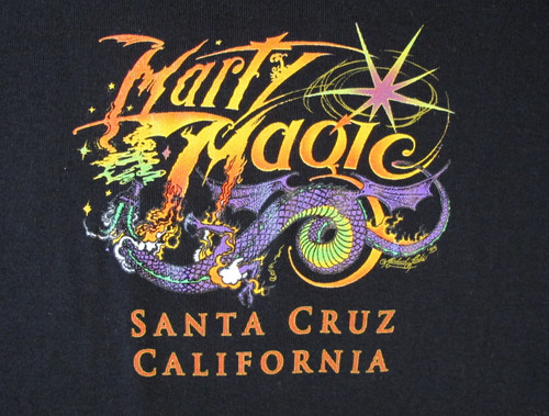 Women's Black Colorful Marty Magic Dragon T-shirt