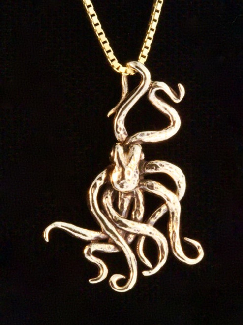 Octopus Charm Pendant - 14k Gold Octopus Charm Pendant - 14k Gold