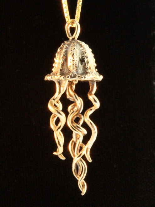 Gold Jellyfish Charm - 14k Gold Gold Jellyfish Charm - 14k Gold