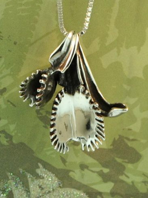 Double Venus Flytrap Charm in Sterling Silver by Marty Magic Double Venus Flytrap Charm in Sterling Silver by Marty Magic