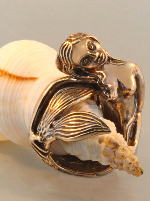Siren's Song Mermaid Ring - Bronze