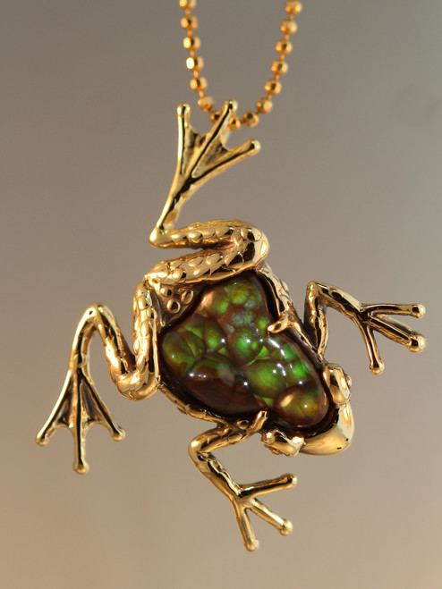 Baltic Amber Lucky Frog Pendant Necklace in Sterling Silver | Ruby & Oscar