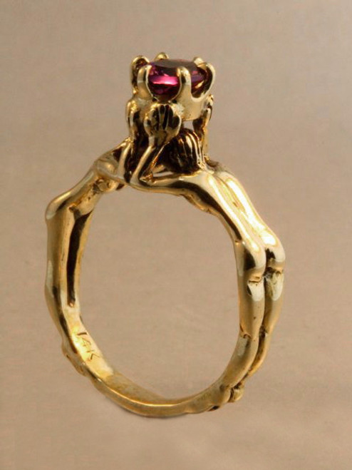 Crowning Lovers Ring with Amethyst - 14k Gold Crowning Lovers Ring with Amethyst - 14k Gold