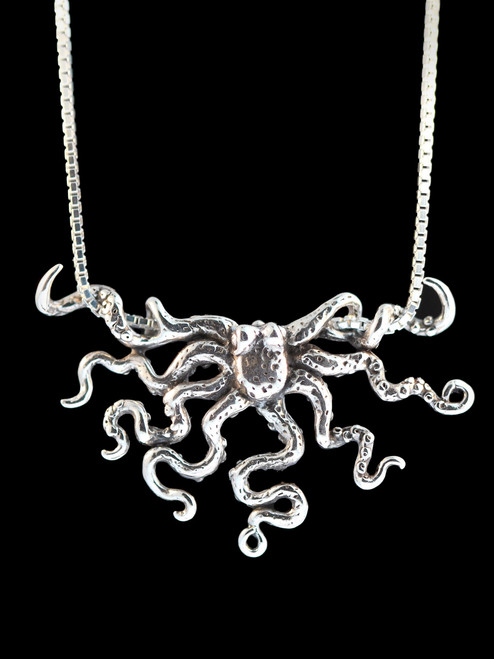 Octopus Slider Pendant - Silver Octopus Slider Pendant - Silver