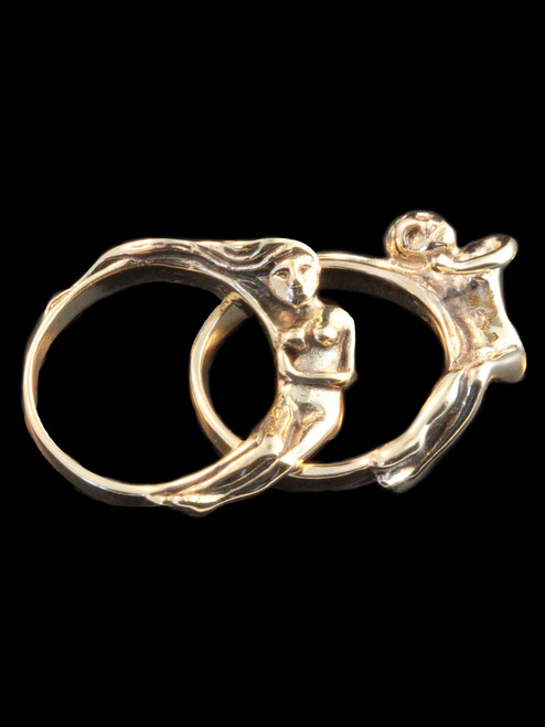 Spooning Lovers Ring - 14k Gold Spooning Lovers Ring - 14k Gold