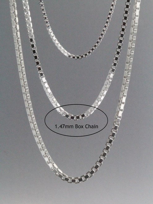 Box Chain 1.47mm Sterling Silver
