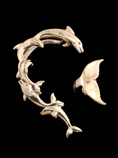 EAR CUFF SPECIAL - Dolphin Ear Wrap Ear Wrap and Whale Tail Ear Cuff Combo - Bronze - Buy 2 Get 1 Ear Cuff Free EAR CUFF SPECIAL - Dolphin Ear Wrap Ear Wrap and Whale Tail Ear Cuff Combo - Bronze - Buy 2 Get 1 Ear Cuff Free