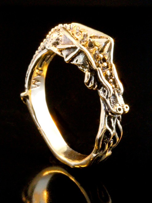 14k Gold Flame Dragon Ring 14k Gold Flame Dragon Ring