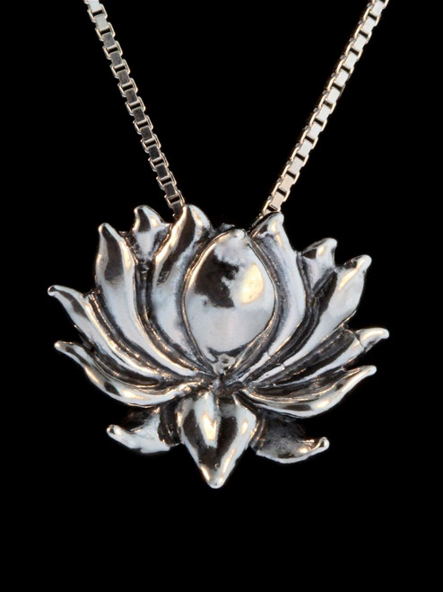 Lotus Charm in Sterling Silver Lotus Charm in Sterling Silver