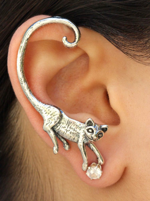 Cat's Meow Ear Wrap in Silver