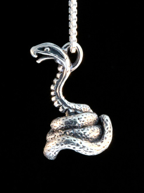 Coiled Cobra Charm -Silver Coiled Cobra Charm -Silver