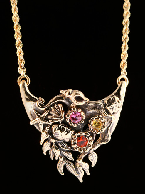 14k gold Atlantis Treasure Pendant with Gemstones 14k gold Atlantis Treasure Pendant with Gemstones