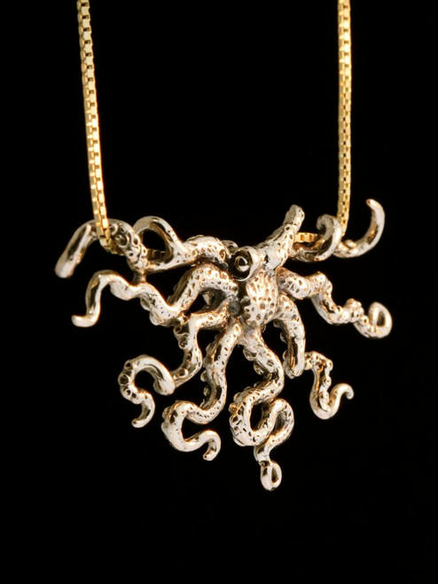 Octopus Slider Pendant - 14K Gold Octopus Slider Pendant - 14K Gold