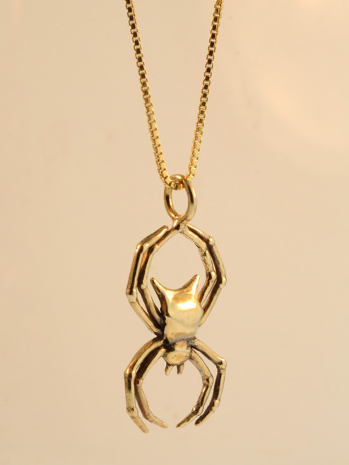 Orb Weaver Spider Charm - 14K Gold Orb Weaver Spider Charm - 14K Gold