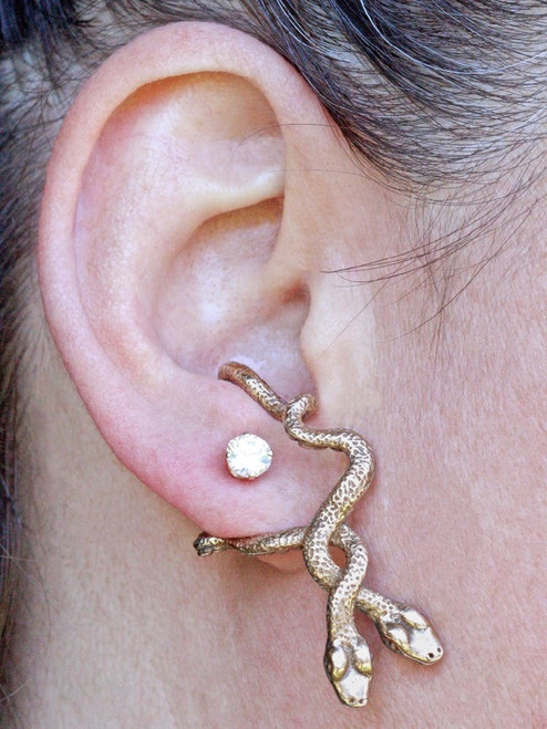 Eden Serpent Ear Hoop in Bronze Eden Serpent Ear Hoop in Bronze