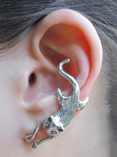 Cat Ear Cuff in Silver