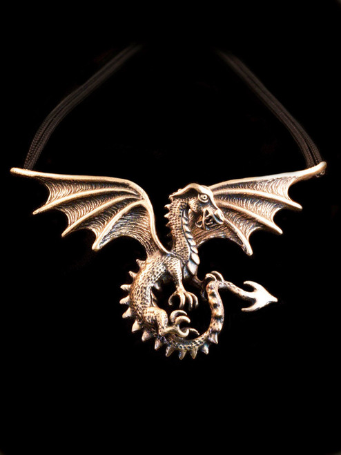 Spread Winged Dragon Neckpiece in Bronze Spread Winged Dragon Neckpiece in Bronze