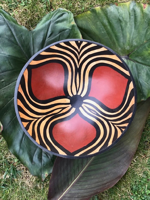 Zimbabwe Bowl - Three Petal and Flowing Animal Stripe Design