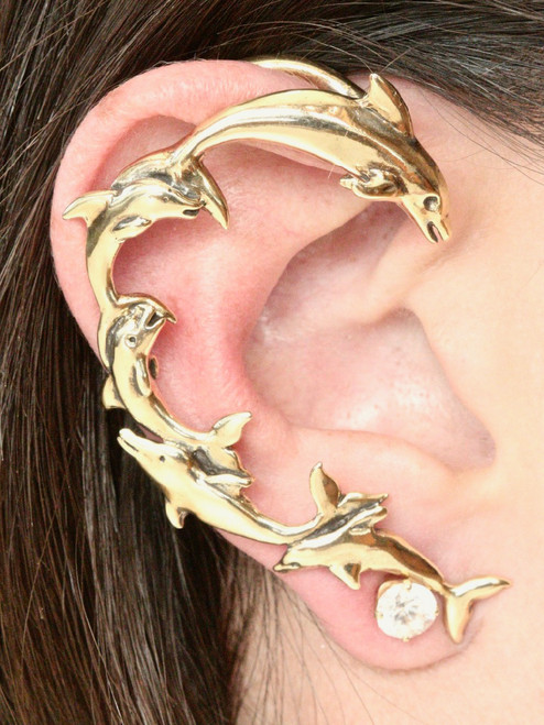 Dolphin Ear Wrap - 14K Gold