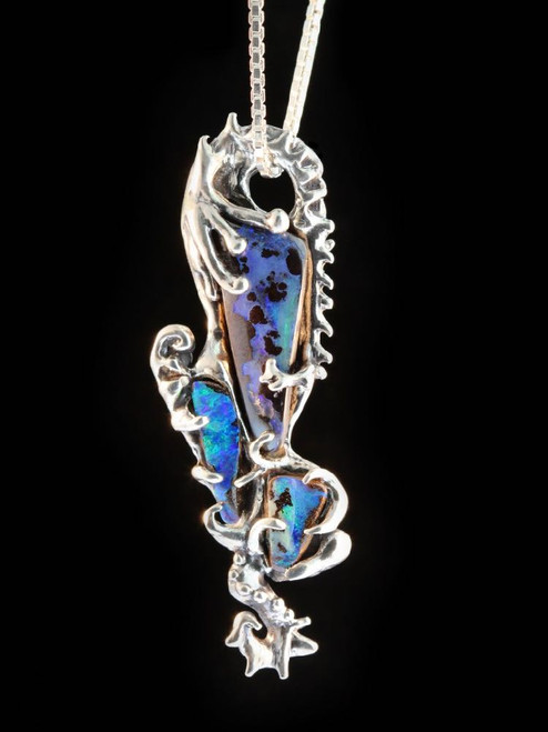 Primordial Opal Pendant in Silver
