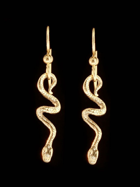 Jungle Jewel Vine Snake Earrings in 14K Gold Jungle Jewel Vine Snake Earrings in 14K Gold