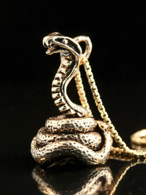Coiled Cobra Charm - 14k Gold Coiled Cobra Charm - 14k Gold