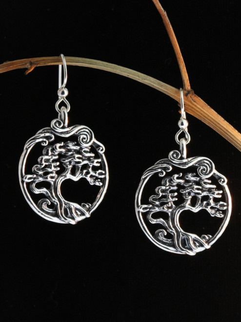 Cypress - Bonsai Tree Earrings - Sterling Silver Cypress - Bonsai Tree Earrings - Sterling Silver