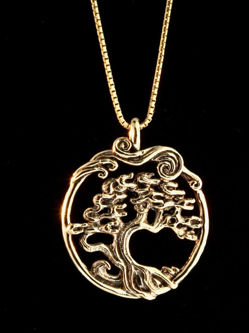 Bonsai Tree Pendant - 14k Gold Bonsai Tree Pendant - 14k Gold