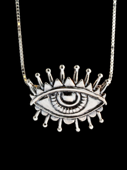 Evil Eye of Protection Pendant - Silver Evil Eye of Protection Pendant - Silver