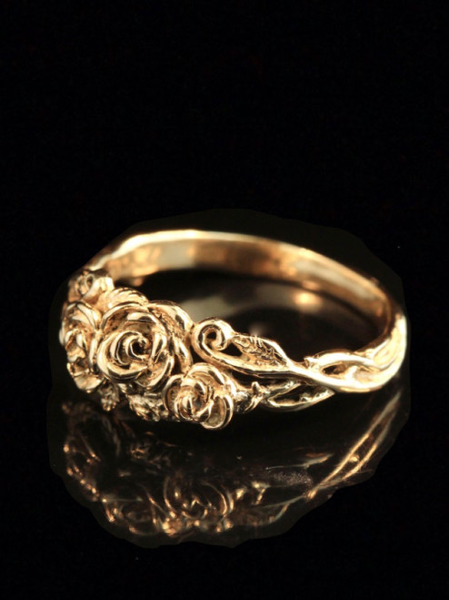 Rose Tendril Ring - 14k Gold