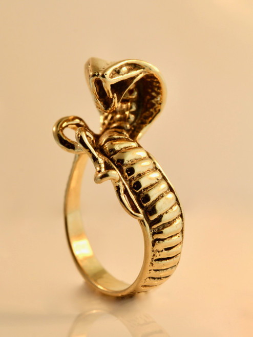Cobra Ring with Rubies in Hood - 14k Gold Cobra Ring with Rubies in Hood - 14k Gold