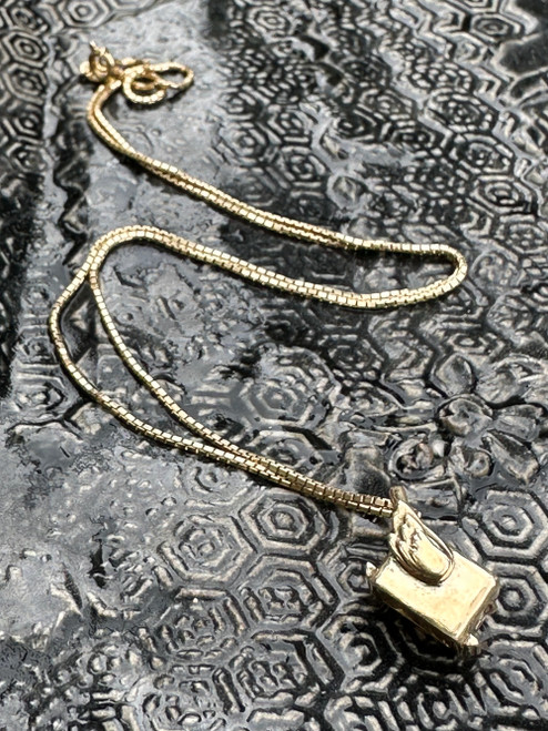 Flying Toaster Charm - 14k Gold