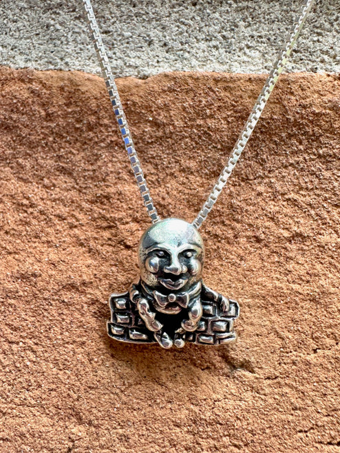Humpty Dumpty Charm Necklace - Silver