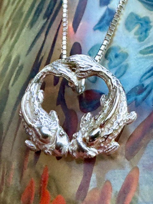 Koi Love Charm - Silver