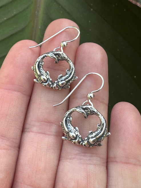 Koi Love Earrings - Silver