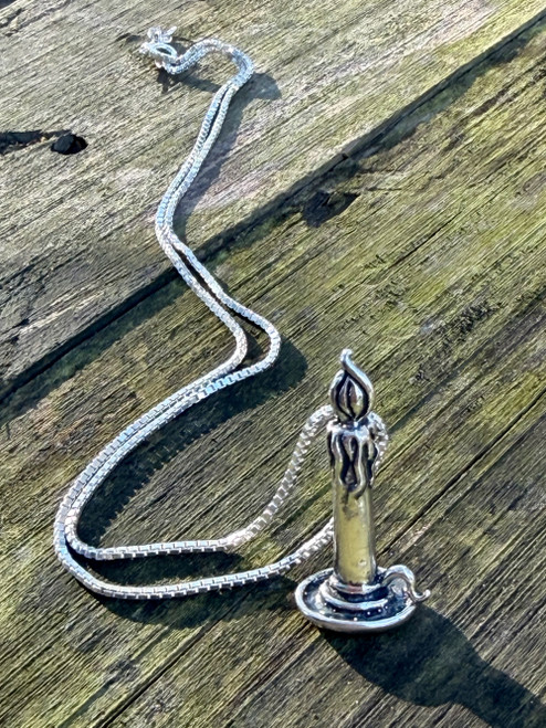 Hope Candle Charm - Silver