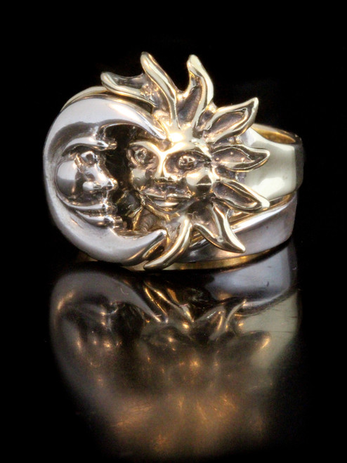 Gold and Silver Eclipse Ring - Silver and 14k Gold Gold and Silver Eclipse Ring - Silver and 14k Gold