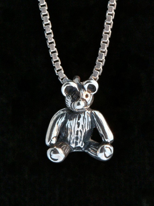 Teddy Bear Charm - Silver