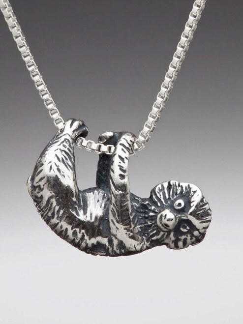 Tree Sloth Charm in Silver