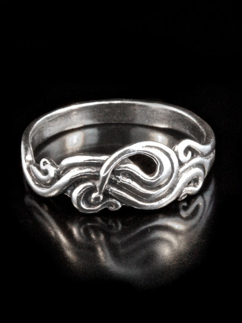 nouveau swirl ring sterling silver