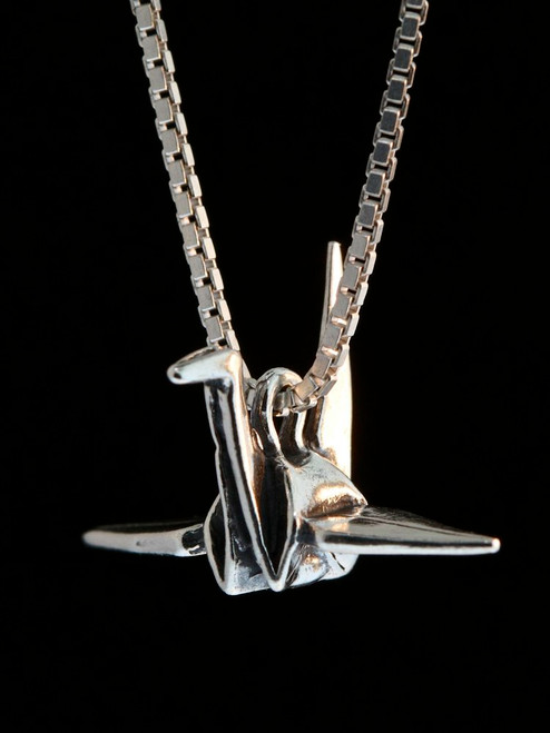 Peace Crane Charm - Silver