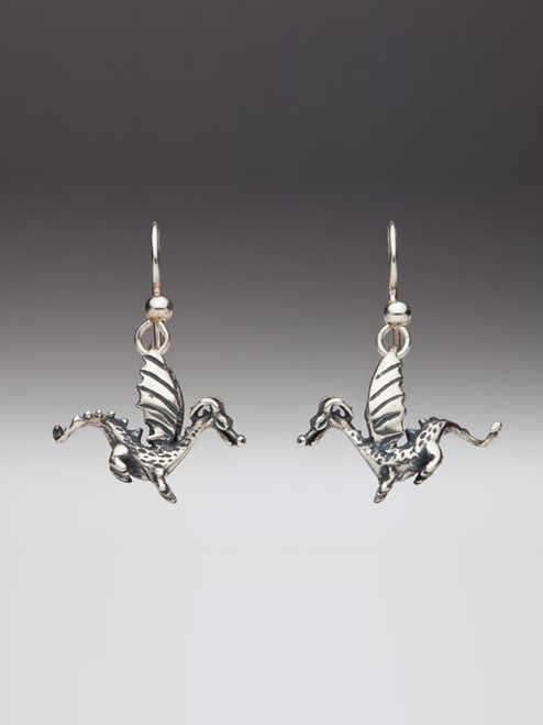 Baby Dragon and Wizard Earrings Jewelry