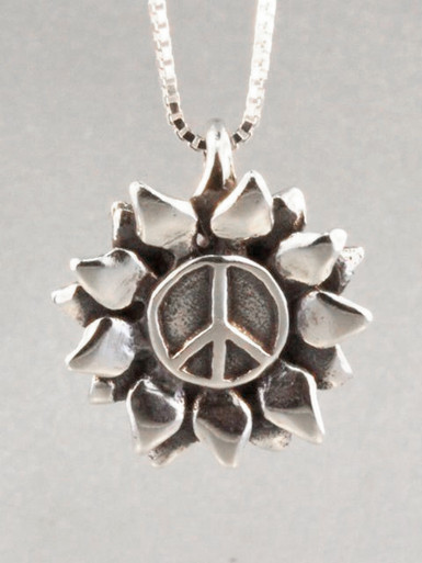 Peace - Flower Power Peace Symbol Charm Jewelry