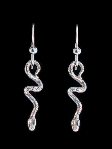 Jungle Jewel Vine Snake Earrings - Silver - Marty Magic Store