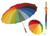 Drizzles 16 Panel Rainbow Golf Umbrella